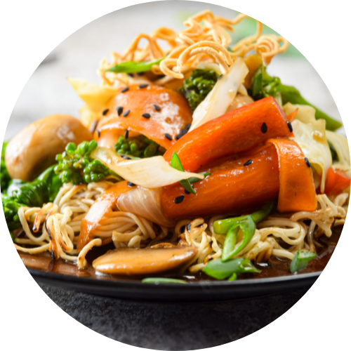 Pan-Seared Crispy Vegan Lo Mein