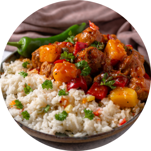 Vegan-Meatballs-with-Pineapple-Sauce