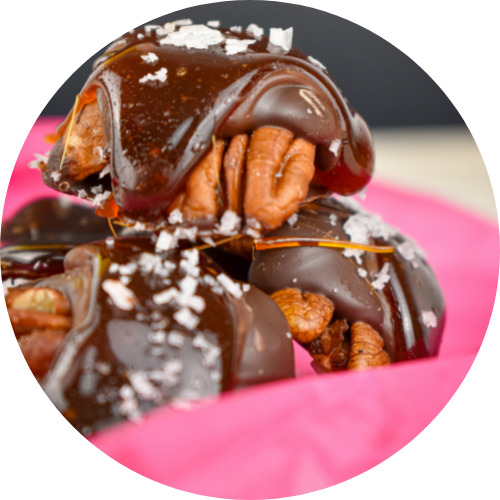 Chocolate Turtles with Himalayan Salt